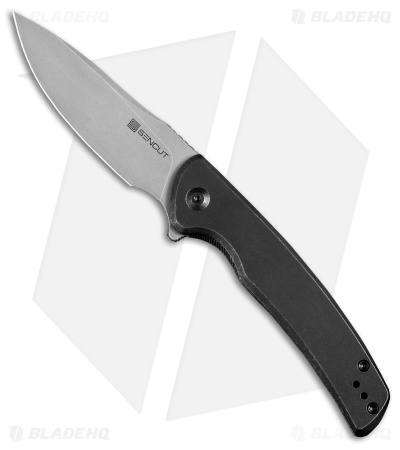 SENCUT Tynan Frame Lock Knife Black Stonewashed Stainless Steel (3.2