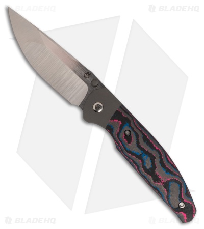 Jack Wolf Knives Tango Frame Lock Knife CamoCarbon Miami (3" Belt Satin)