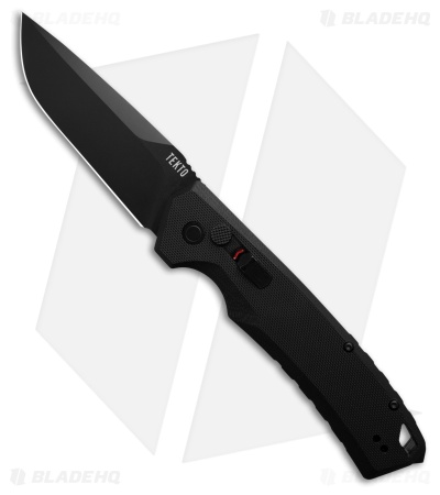 Tekto Knives A3 Delta Automatic Knife Black G-10 (3.6" Black)