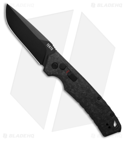 Tekto A3 Delta Drop Point Automatic Knife CF (3.6" Black)