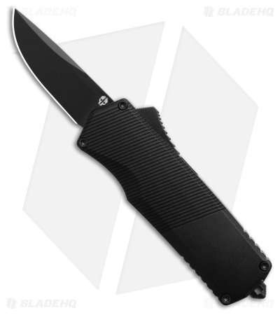 Tekto Knives A5 Spry Mini OTF Automatic Knife Black Aluminum (1.9" Black)
