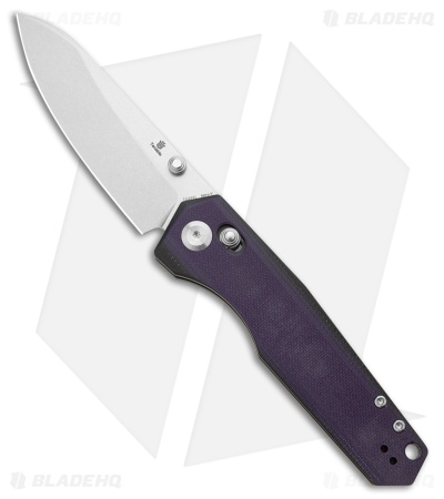Tenable Knives Beaver Crossbar Lock Knife Black/Purple G-10 (3.4" SW)