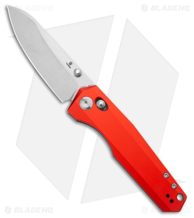 Tenable Knives Beaver Crossbar Lock Knife Dark Red Aluminum (3.4" SW)
