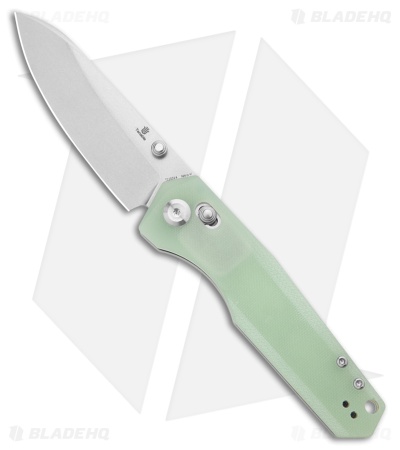Tenable Knives Beaver Crossbar Lock Knife Jade G-10 (3.4" SW)