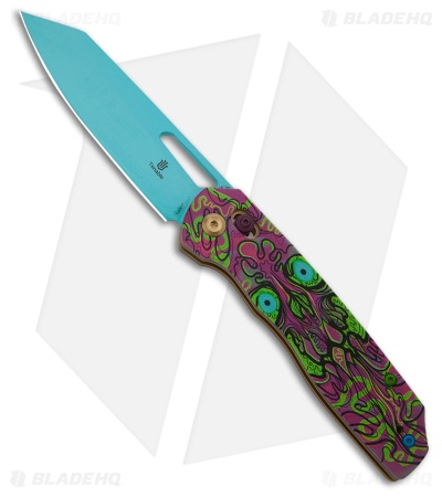 Tenable Knives Shard Crossbar Lock Knife Jade G-10 Purple Undead (3.5" Blue)