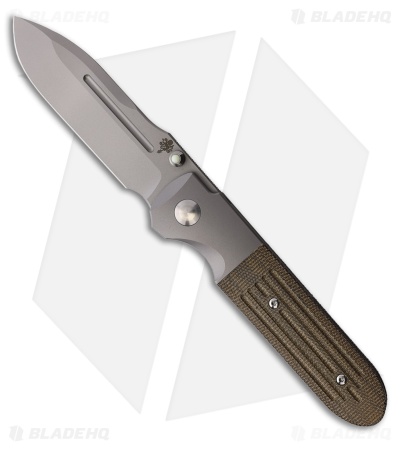 Terrain 365 Invictus Terravantium Frame Lock Knife Titanium/Tan Micarta (3" BB)