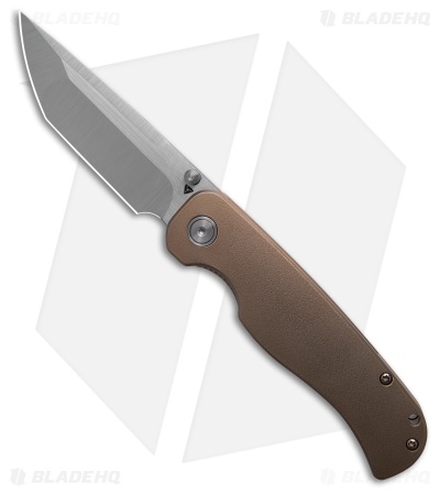 Tuyaknife Wrath V2 Tanto Frame Lock Knife Orange Peel Titanium (3.4" Satin)
