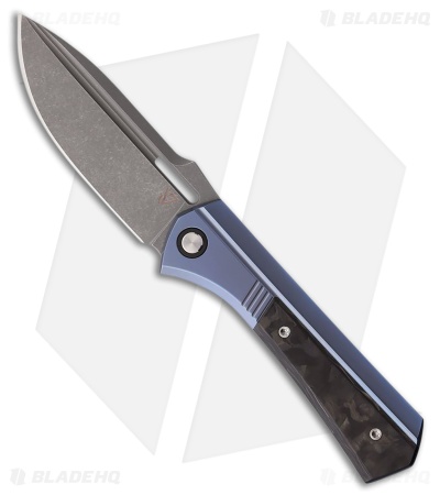 Vanguard Knives Continuum Frame Lock Knife Blue Ti/Carbon Fiber (3.4