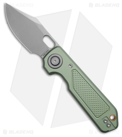 Vosteed Akita Vanchor Lock Knife Green Aluminum (2.9" Stonewash)