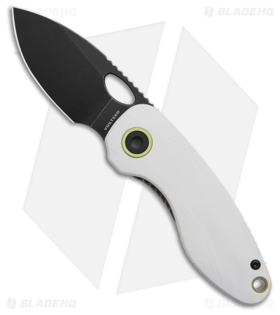 Vosteed Mini Acorn Liner Lock Knife White G-10 (2.5" Black SW 14C28N)