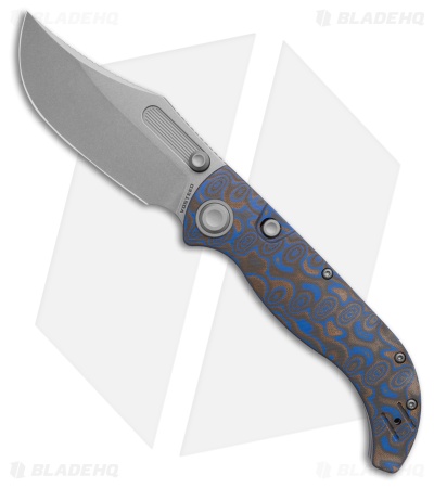 Vosteed Naga Top Liner Lock Knife Blue Ocean Micarta (3.5" Stonewash)