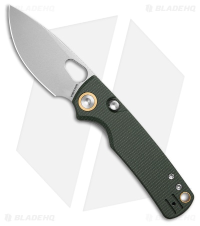 Vosteed Porcupine Top Liner Lock Knife Green Micarta (3" Stonewash)