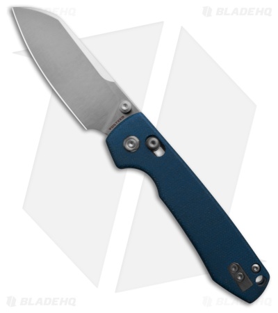 Vosteed Raccoon Cleaver Crossbar Lock Knife Blue Micarta (3.4" Satin)