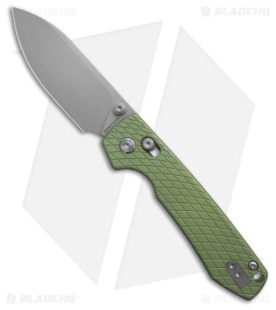 Vosteed Raccoon Crossbar Lock Knife Green Aluminum (3.25" SW Nitro-V) A0514