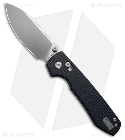 Vosteed Raccoon Drop Point Crossbar Lock Knife Blue Micarta (3.4" Satin)