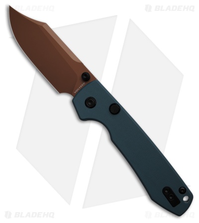 Vosteed Raccoon Top Liner Lock Lock Knife Blue G-10 (3.2" Copper Dune)