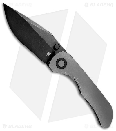 Wehr Knives Production Wolf-P Frame Lock Knife Ti (3" Black Stonewash)