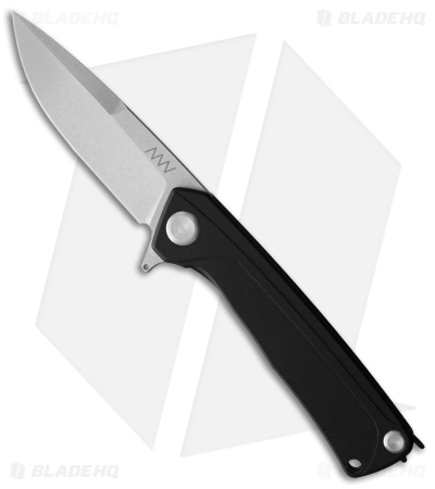 Acta Non Verba Knives Z100 Frame Lock Knife Black G-10 (3.5" Stonewash)