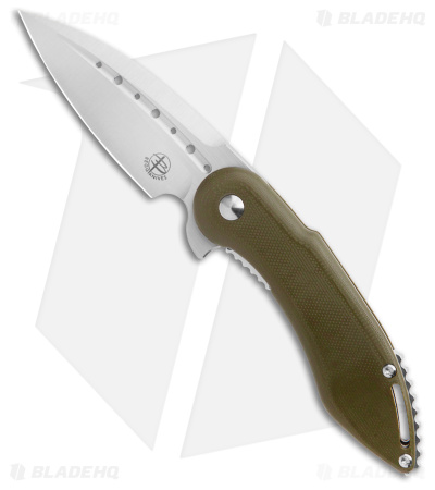Begg Knives Mini Glimpse Knife OD Green G-10 (3" Satin D2)