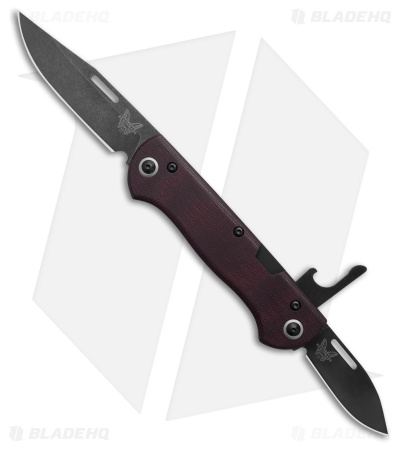 Benchmade Weekender Slip Joint Knife Burgundy Micarta (3" SW Black DLC) 317BK-2