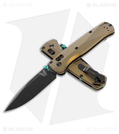 Benchmade Bugout AXIS Lock Knife Burnt Brass Aluminum (3.2" DLC) 535BK-07