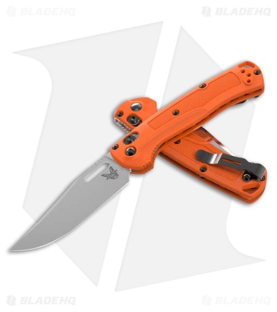 Benchmade Mini Taggedout AXIS Lock Knife Orange Grivory (3" Stonewash) 15533