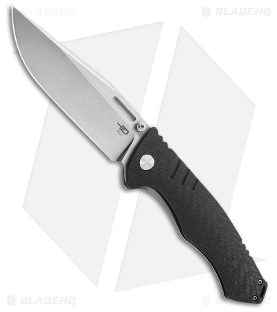 Bestech Koens Craft Keen II Frame Lock Knife Carbon Fiber + Ti (4.2" Satin/SW)