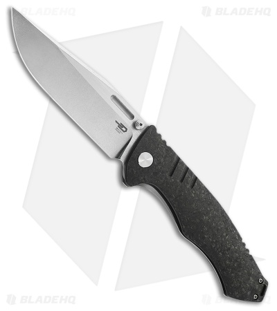Bestech Koens Craft Keen II Frame Lock Knife Marble CF + Ti (4.2" Satin/SW)