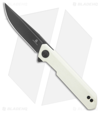 Bestechman Mini Dundee Liner Lock Knife White G-10 (2.9" Black)