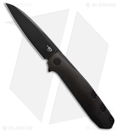 Bestech Knives 9 Brr...Knives Frame Lock Knife Black Titanium (3.8" Black M390)