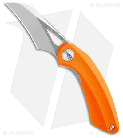 Bestech Knives Hel Bihai Liner Lock Knife Orange G-10 + Black (2.1" Satin/Gray)