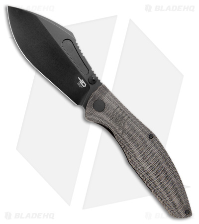 Bestech Knives Lockness Frame Lock Knife Black Micarta (3.9" Black M390)