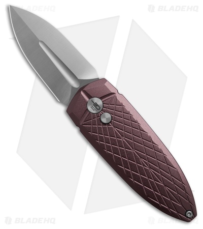 Bestech Knives Cricket/QUQU Button Lock Brown Aluminum (2.2" Satin 14C28N)