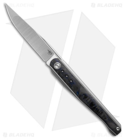 Bestech Knives Spear Phisher Frame Lock Knife Blue CF/Ti (3.5" Satin)