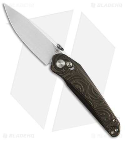 Bestech Kombou Mothus Bar Lock Knife Black Bronze Ti (3.5" Hand Satin) BT2206F