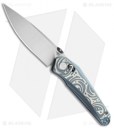 Bestech Kombou Mothus Bar Lock Knife Blue Titanium (3.5" Satin) BT2206A