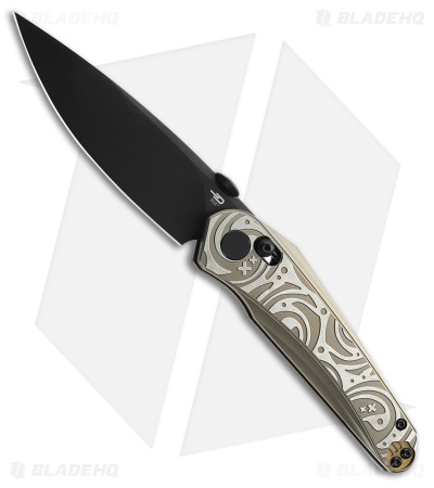 Bestech Kombou Mothus Bar Lock Knife Bronze Titanium (3.5" Black PVD) BT2206C