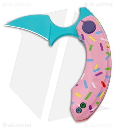 Bestech Knives STRELIT Liner Lock Knife Dessert Warrior(R) (2.19" Blue)