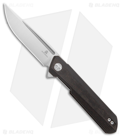 Bestechman Dundee Liner Lock Knife Black Micarta (3.5" SW/Satin)
