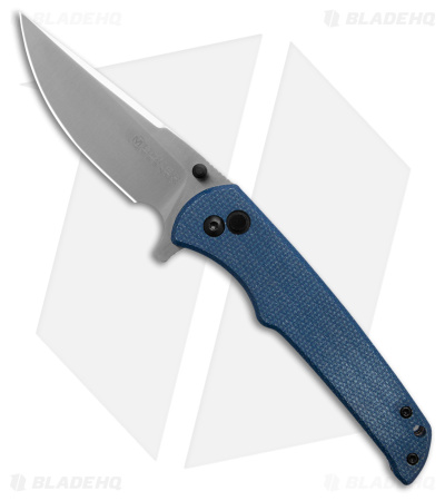 Boker Magnum Bluejay Button Lock Knife Blue Micarta (3.38