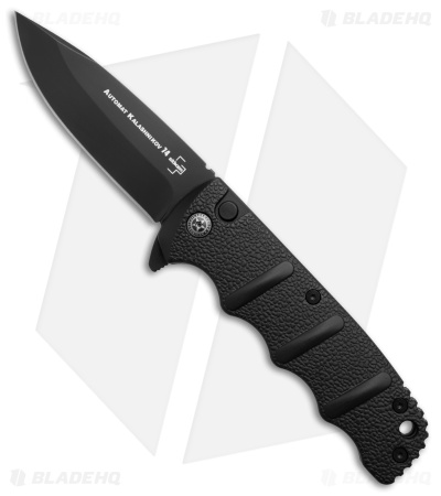 Boker Kalashnikov Drop Point Button Lock Flipper Knife (3.3" Black)