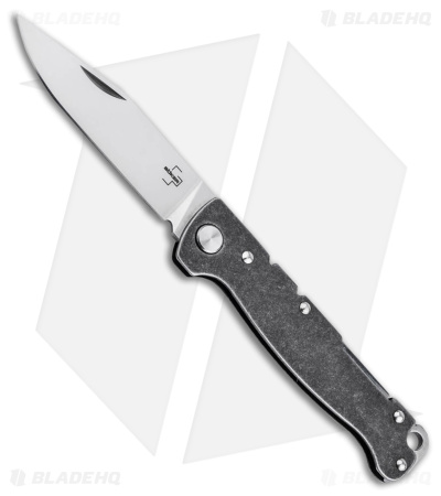 Boker Plus Atlas Backlock Knife Clip Point Black Steel (2.6" Polish) 01BO866