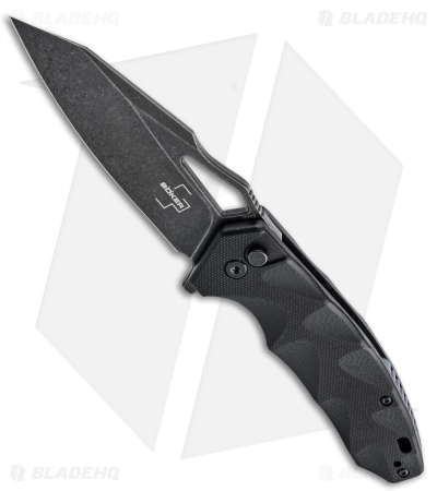 Boker Plus Kirke Button Lock Knife Black G-10 (3.4" Black)