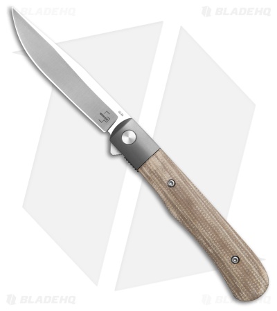 Boker Plus Modern Trapper Uno Liner Lock Knife Tan Micarta (2.95" Satin)