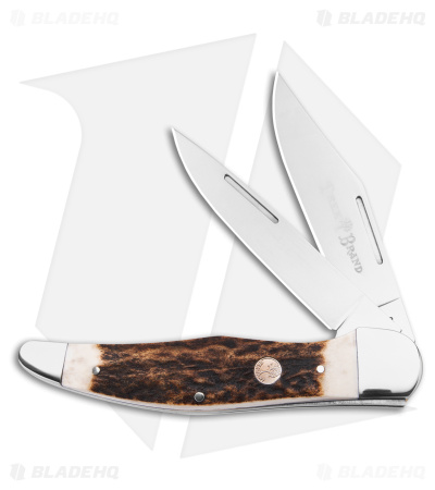 Boker Folding Hunter Pocket Knife  Stag Bone (5.25" Satin) 110840ST