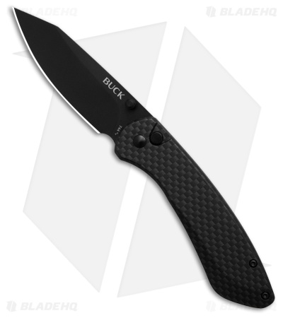 Buck Knives 744 Sovereign Button Lock Knife Black Steel (3.2" Black)