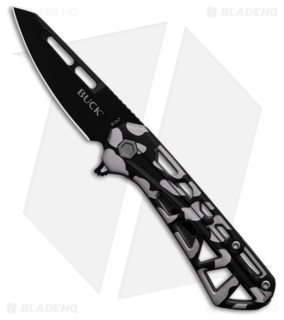 Buck Knives 813 Mini Trace OPS Knife Black/Gray Aluminum (2.4" Black)