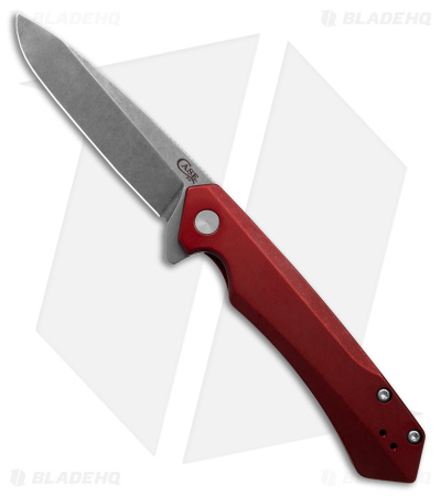 Case Cutlery Kinzua Frame Lock Spear Point Knife Red Aluminum (3.4" SW)