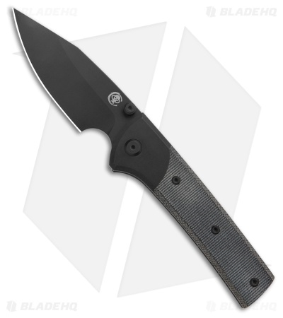 Chaves Scapegoat Street Frame Lock Knife Black Ti/Black Micarta (3.5" PVD) BHQ
