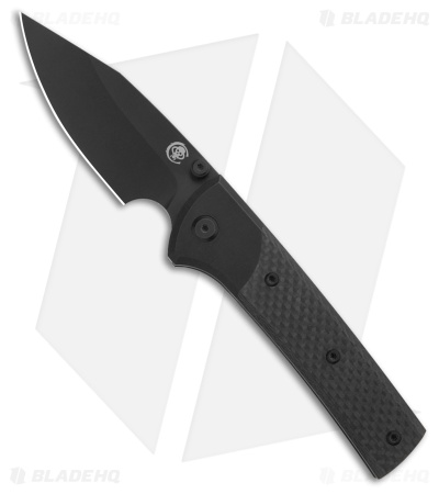 Chaves Scapegoat Street Frame Lock Knife Black Ti/CF (3.5" Black PVD) *DISC*